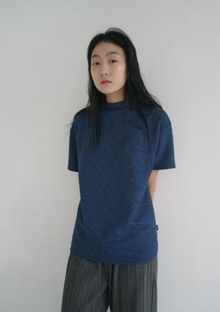texture flow half neck top
