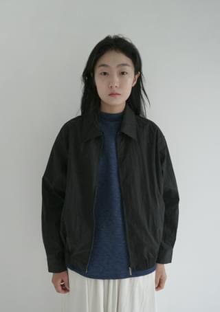 matt down zip-up jumper