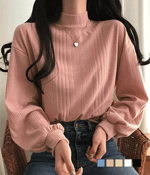 유주 아방 골지 반목 크롭 맨투맨