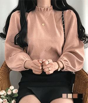 프릴넥 코듀 블라우스