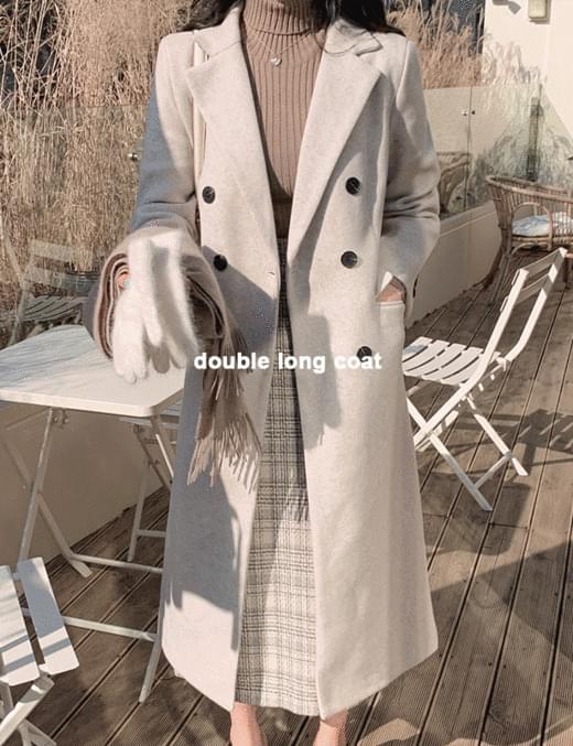 노틴더블롱 coat (울함유,누빔안감)