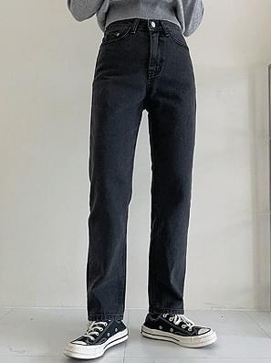 웨버흑청데님일자팬츠