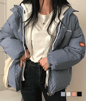 콘덴 후드 일체형 패치 패딩