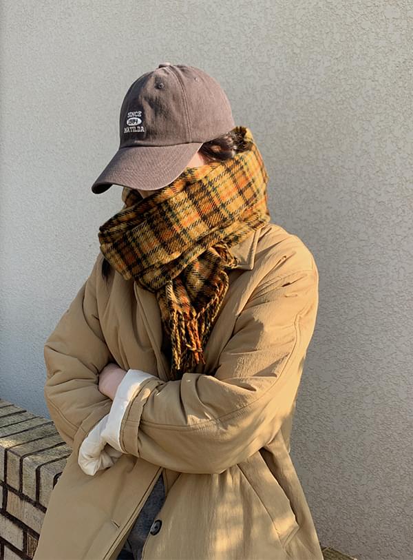 modern check scarf