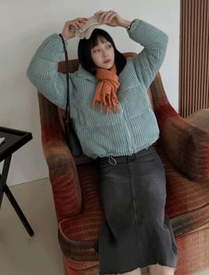 머스크 하이넥 코듀로이패딩