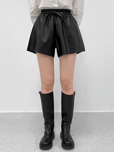 르몽 레더 숏팬츠