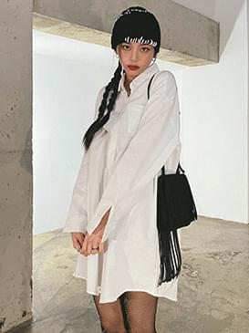 Peach Moel Shirt Dress