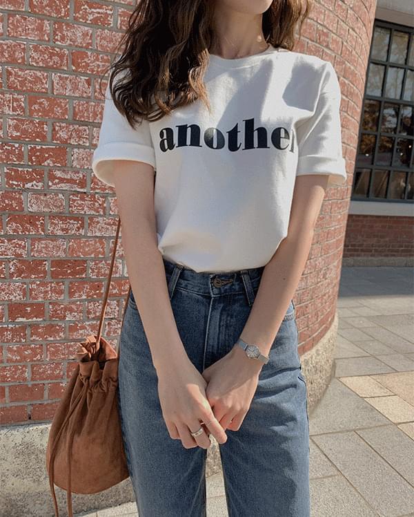 어나더 기모 반팔 티셔츠