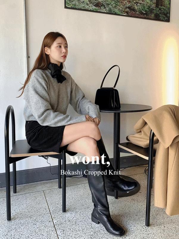 Bokashi Cropped Knit