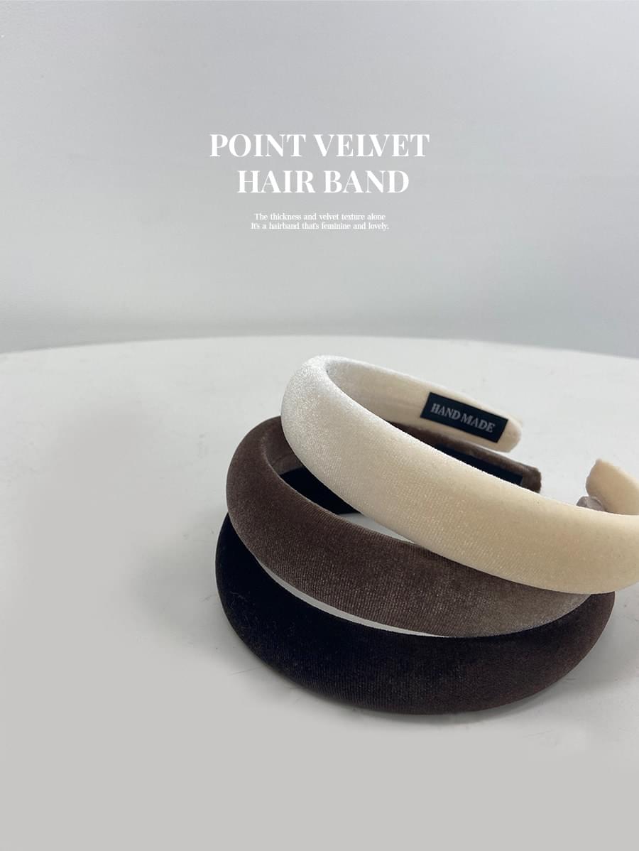 Point Velvet Hair Band