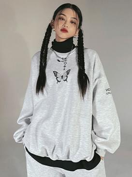 Butterfly mime printing Sweatshirt