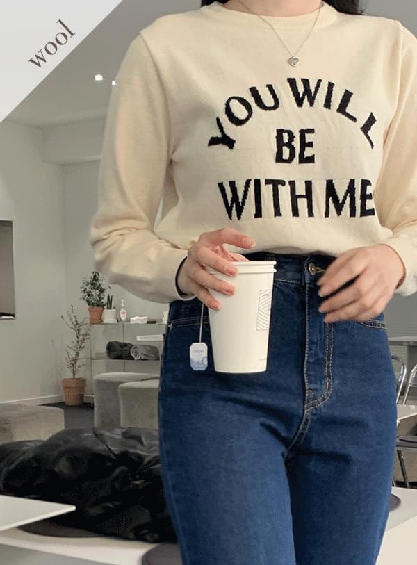 With Me Lettering Knitwear