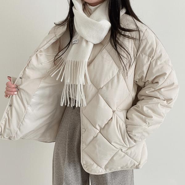 다이아 퀄팅 패딩