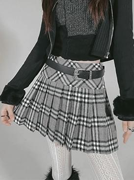 체크 레타 미니스커트