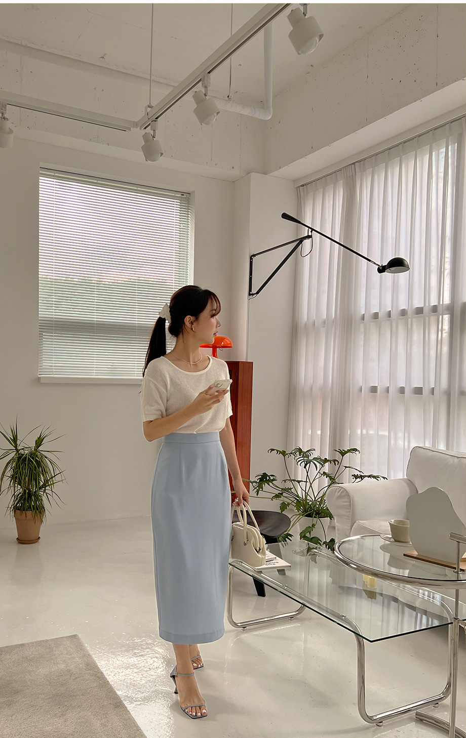 RIRINCO バックスリットロングタイトスカート