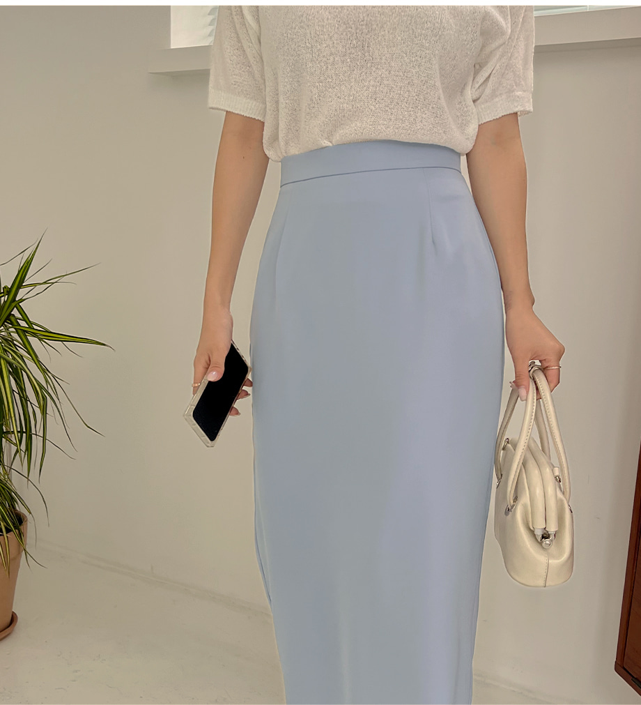 RIRINCO バックスリットロングタイトスカート