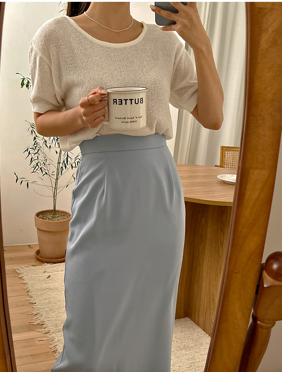 RIRINCO バックスリットロングタイトスカート