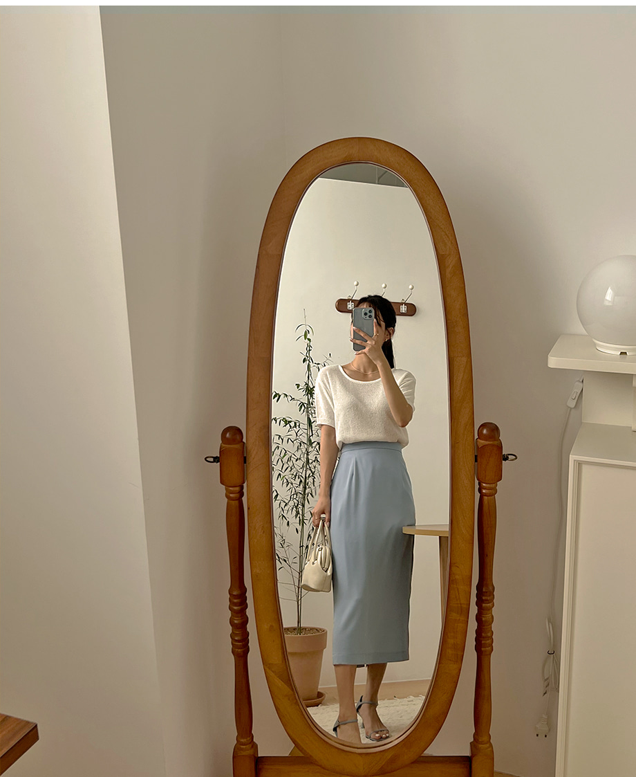 RIRINCO バックスリットロングタイトスカート