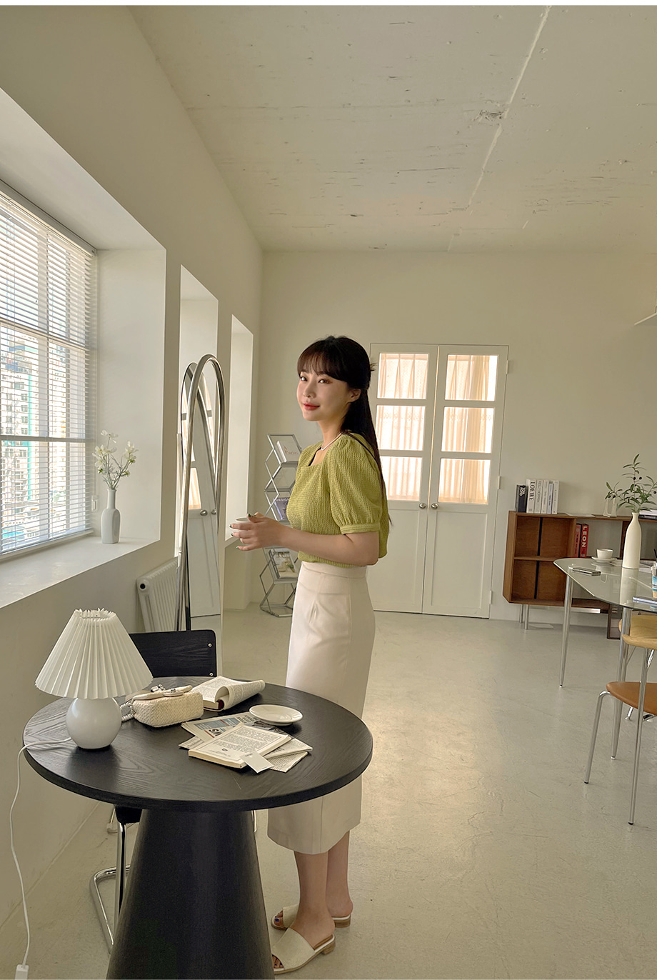 RIRINCO バックスリットロングタイトスカート