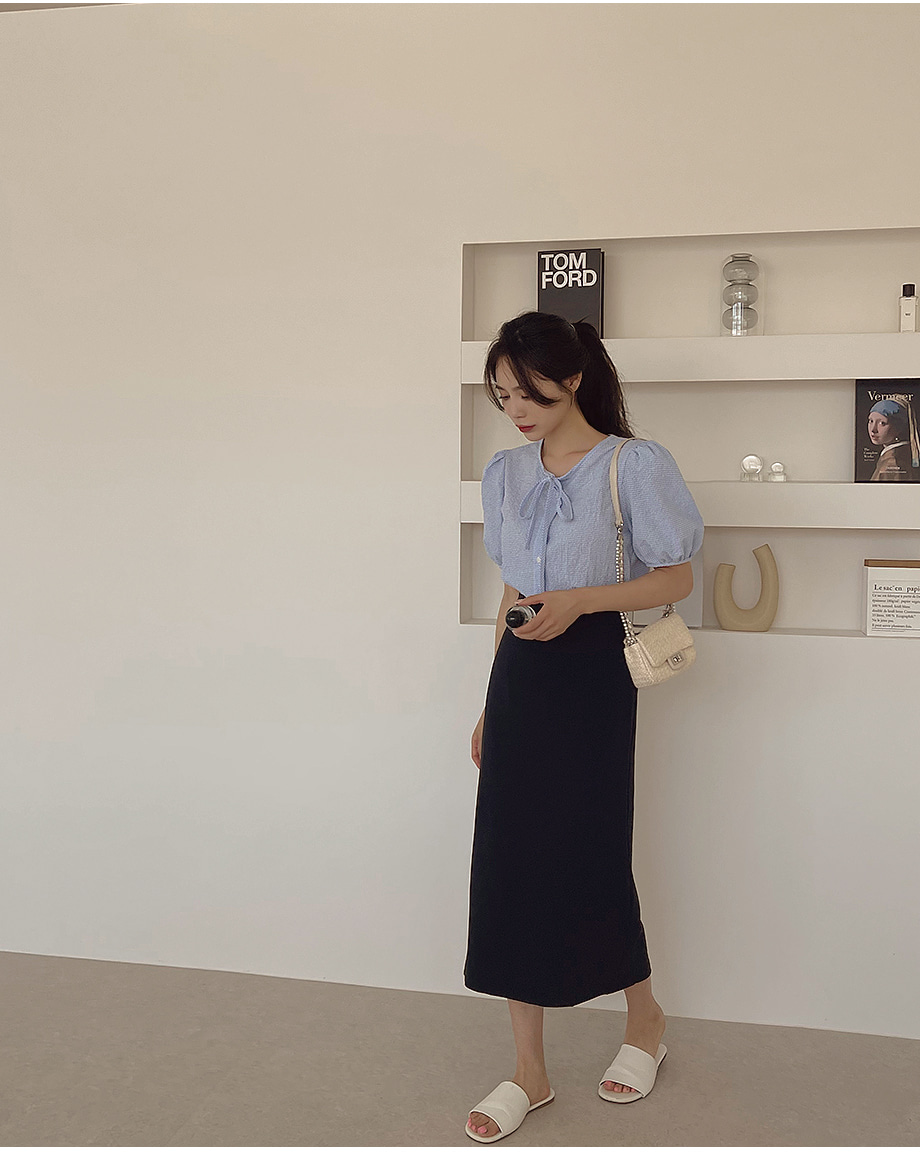 RIRINCO バックスリットロングタイトスカート