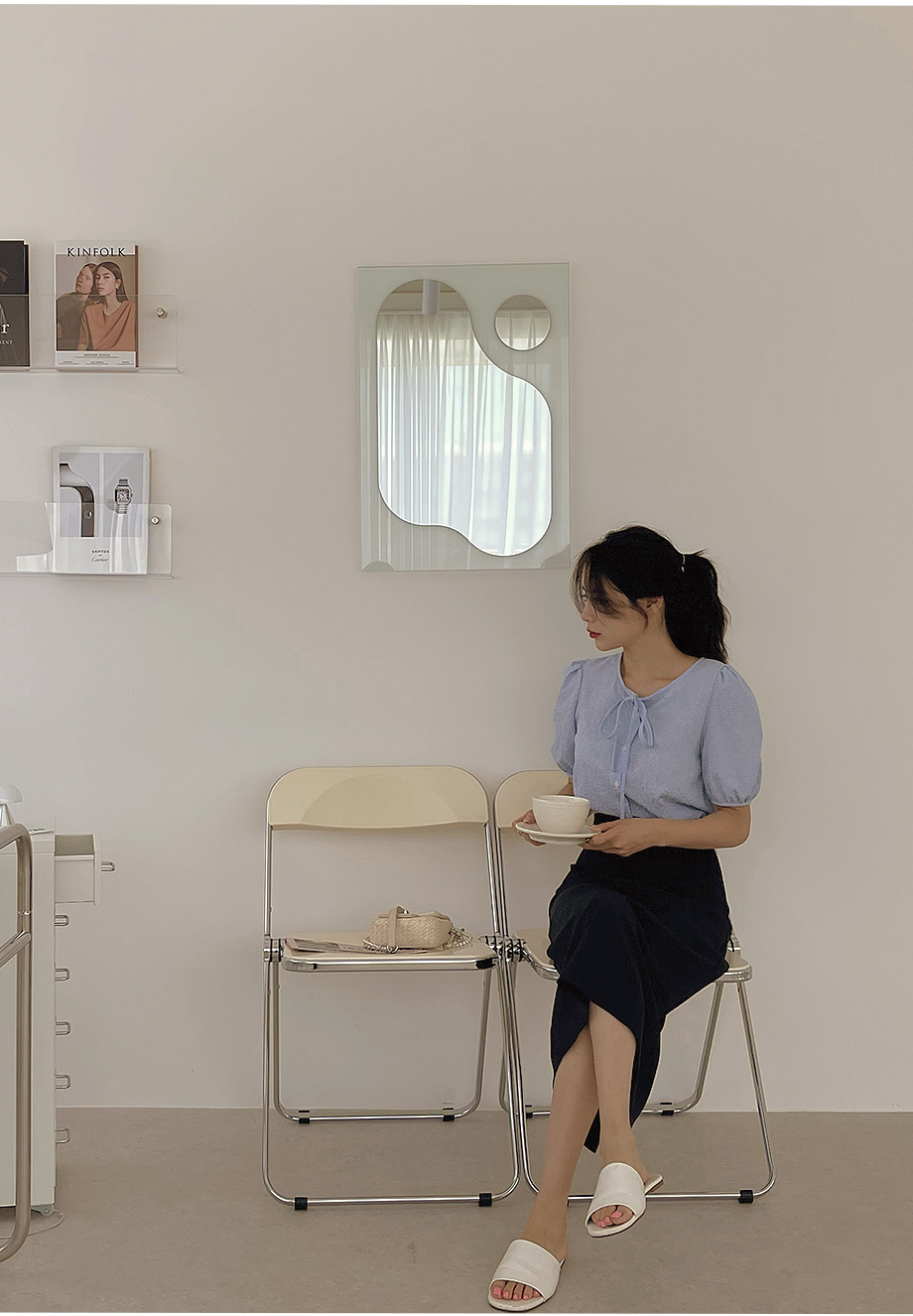 RIRINCO バックスリットロングタイトスカート