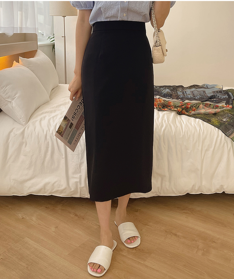 RIRINCO バックスリットロングタイトスカート
