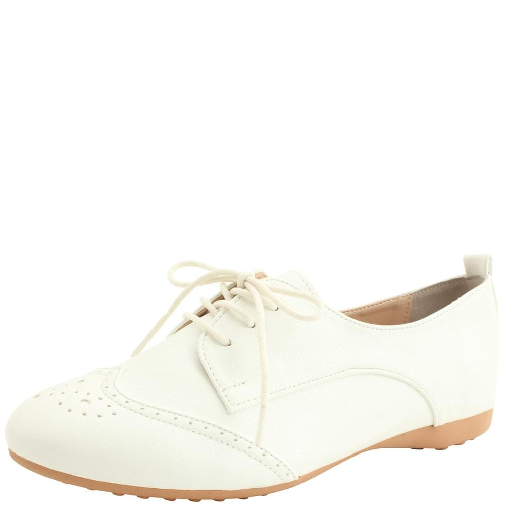 designershoes - 国産オックスフォードストラップフラットローファー靴 ...