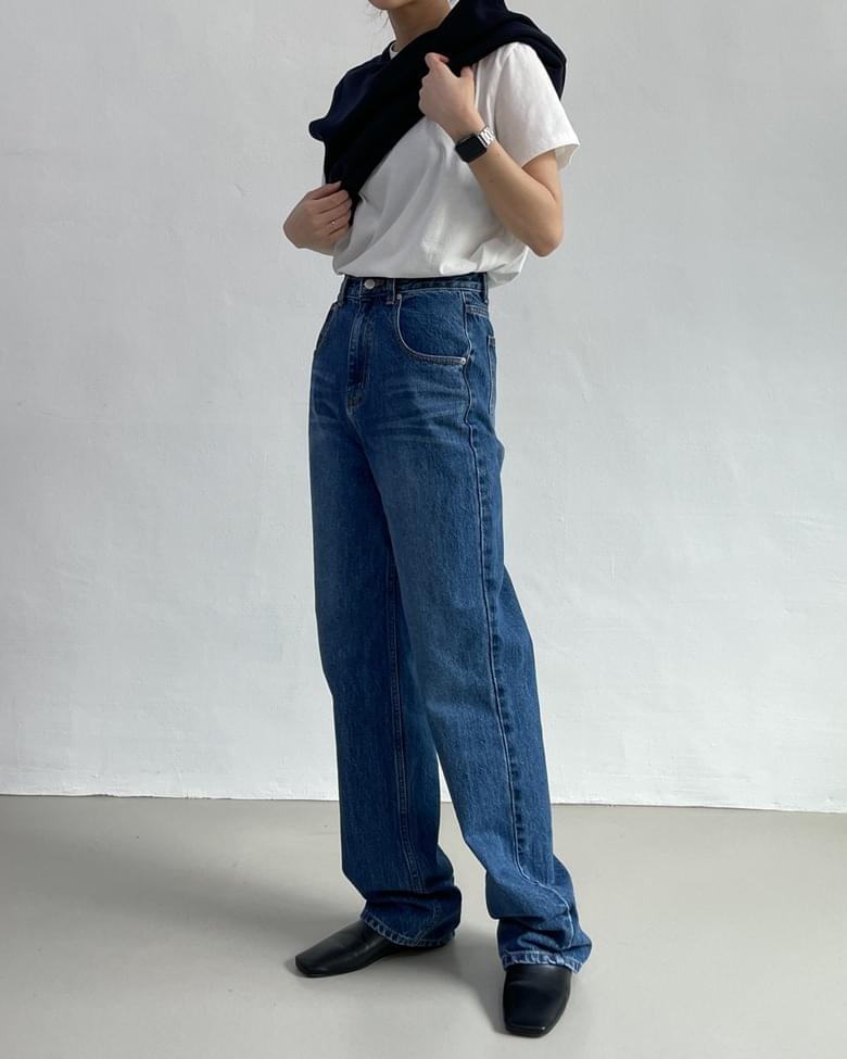 Roll Up High Waist Long Wide Pants