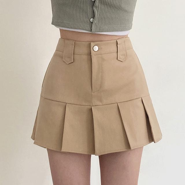 Bloom Back Banding Pleated Mini Skirt 裙子