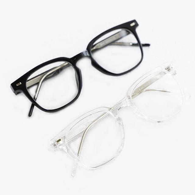 Momin square horn-rimmed glasses