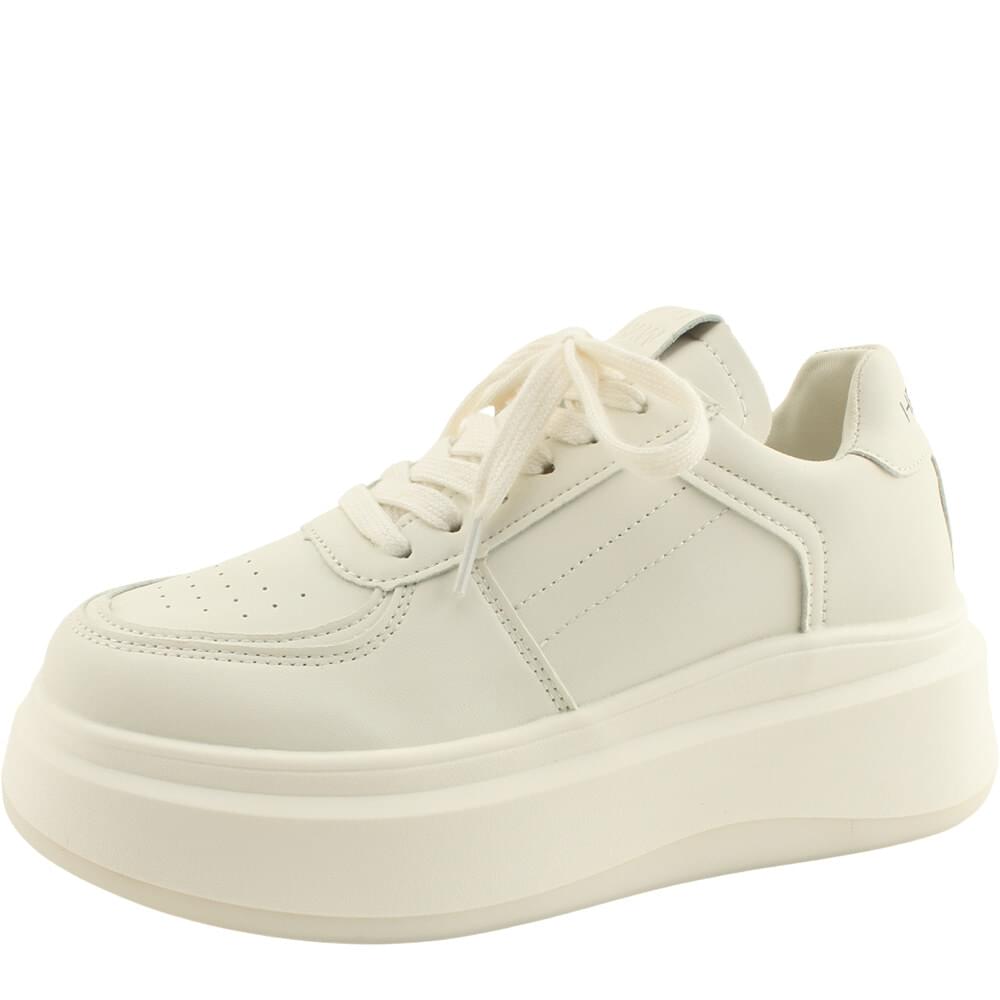 Minimal high heel height sneakers 6cm