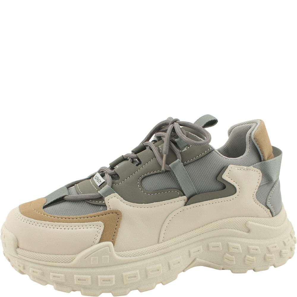 Trendy casual ugly shoes high heel sneakers 5cm gray