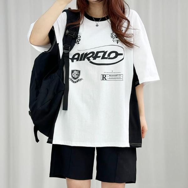 Air color matching short sleeve t-shirt