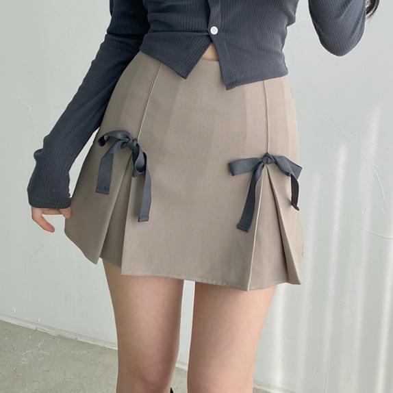 Packaging Ribbon Mini SK Ribbon Skirt Mini Skirt Pleated Skirt Shorts Lining Spring Skirt Spring New Arrival Pleated A-Line Pleated Skirt