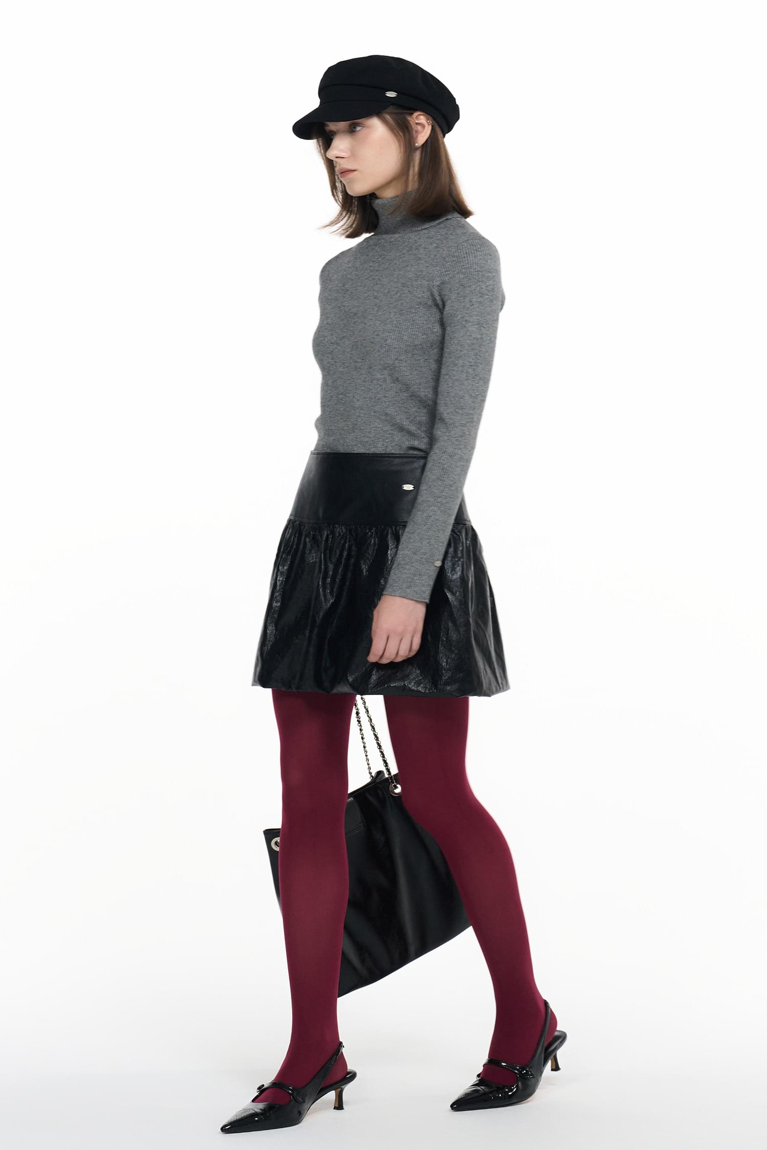 WOMAN Ribbed Turtleneck Pullover 针织衫