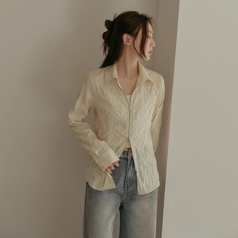 Hedian Wrinkle Two-Way Shirt