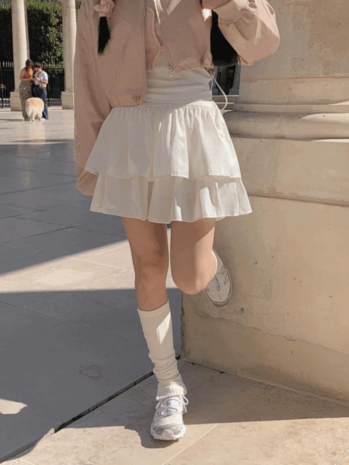Chewie satin cancan miniskirt (2 colors) 裙子