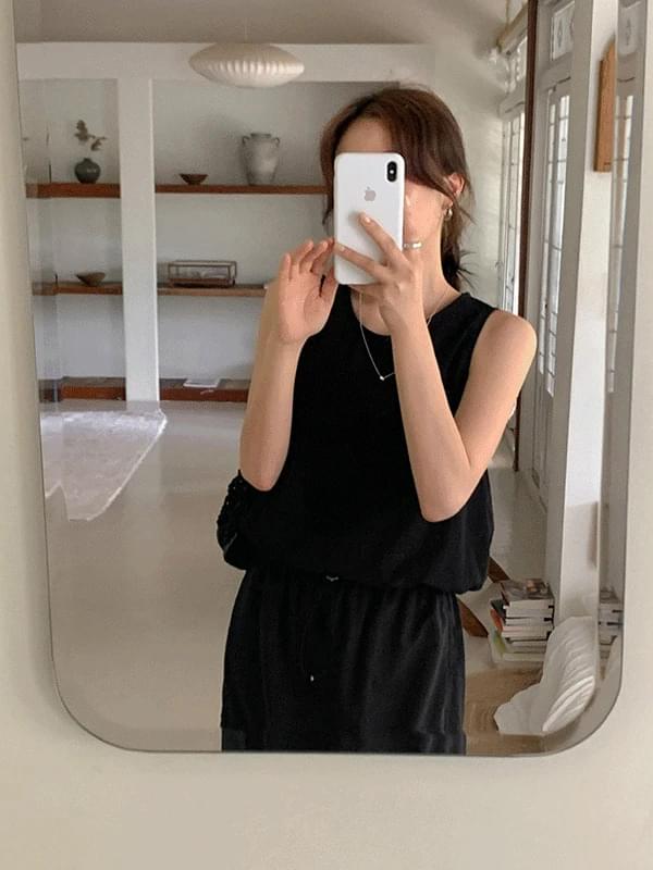 Urban String Sleeveless Nylon Summer Crop Blouse