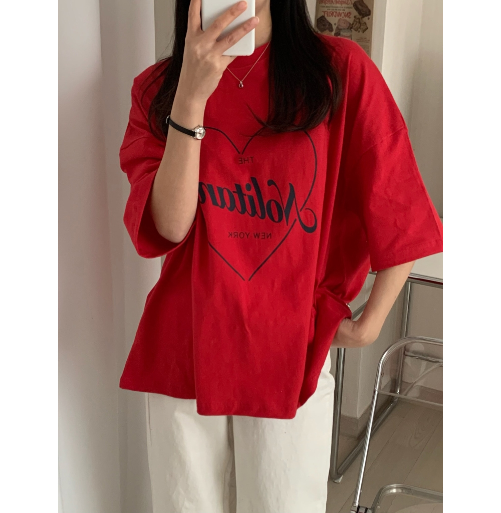 반팔 티셔츠 모델 착용 이미지-S1L25