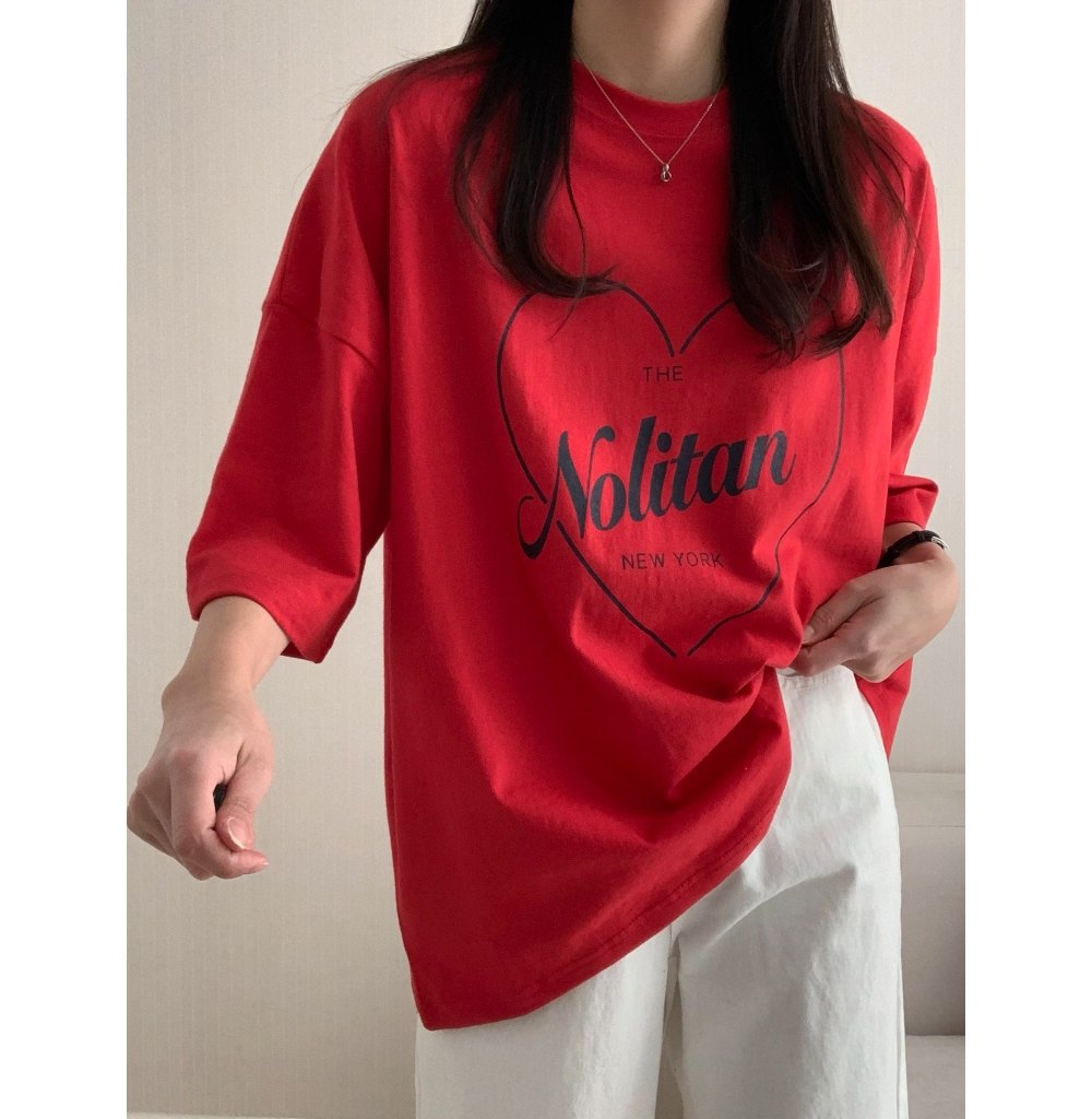 반팔 티셔츠 모델 착용 이미지-S1L21