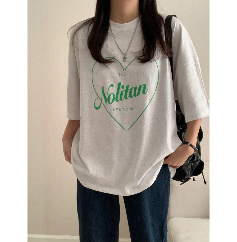 반팔 티셔츠 모델 착용 이미지-S1L17