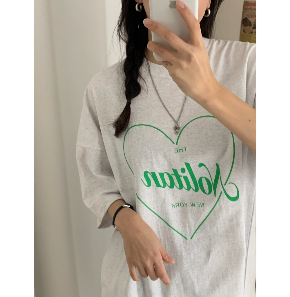 반팔 티셔츠 모델 착용 이미지-S1L12