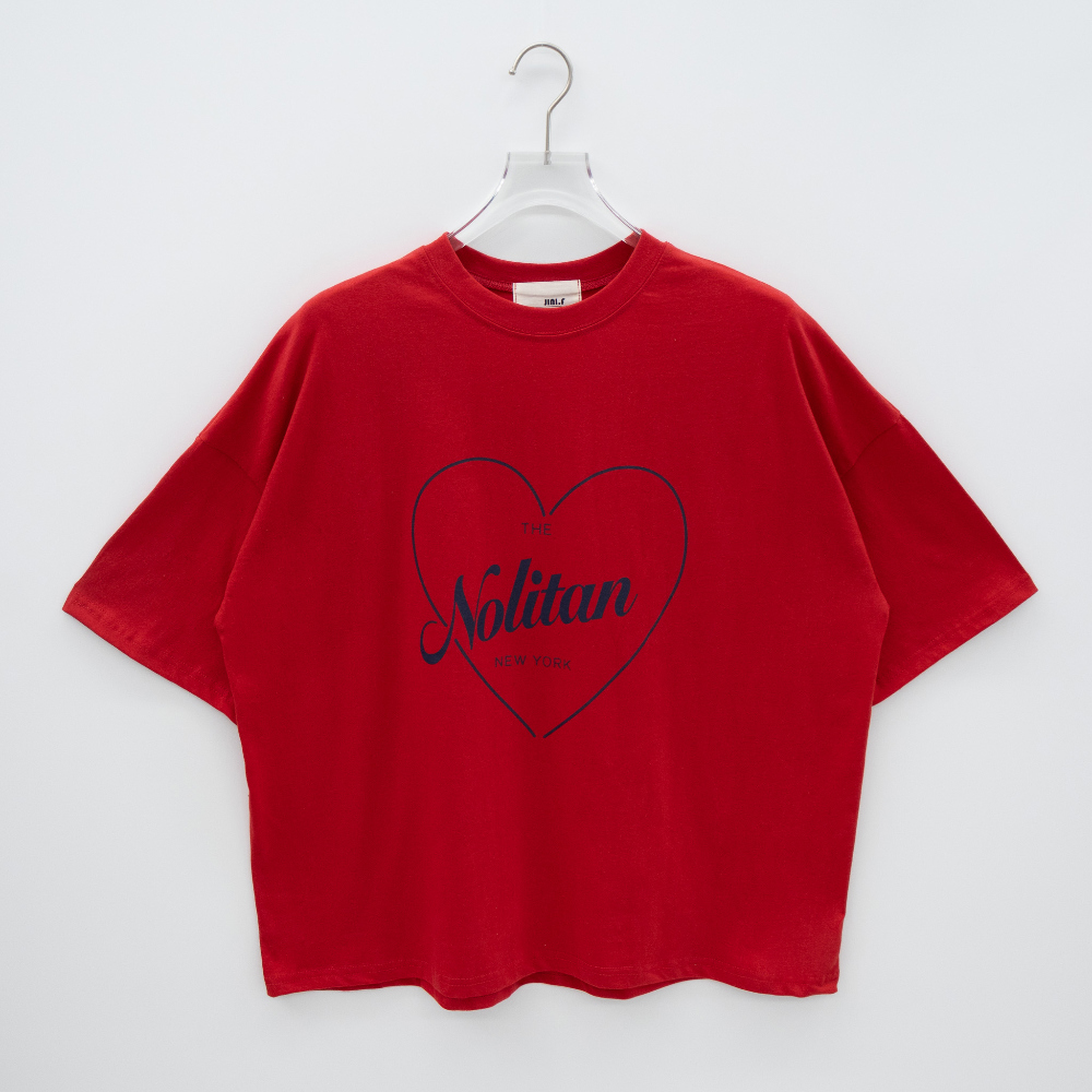 반팔 티셔츠 버건디 색상 이미지-S1L11