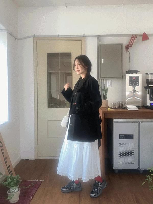 로반 하프 트렌치코트