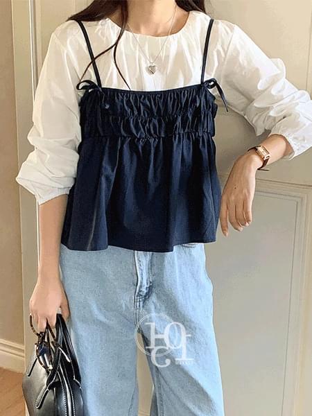 Sierra Shirring Sleeveless Blouse