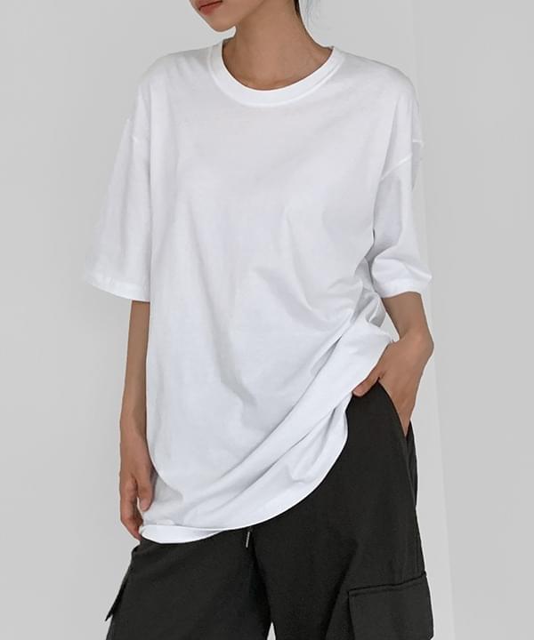 Heather Boxy-fit round short sleeves 短袖上衣