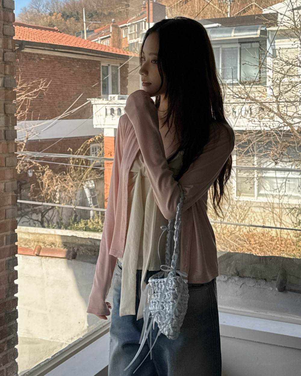 카디건 모델 착용 이미지-S1L19