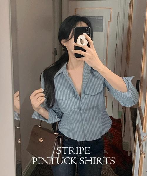Dev Stripe Pintuck Shirt