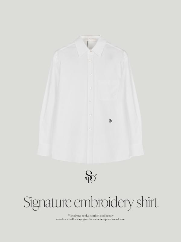 Signature embroidered shirt 衬衫