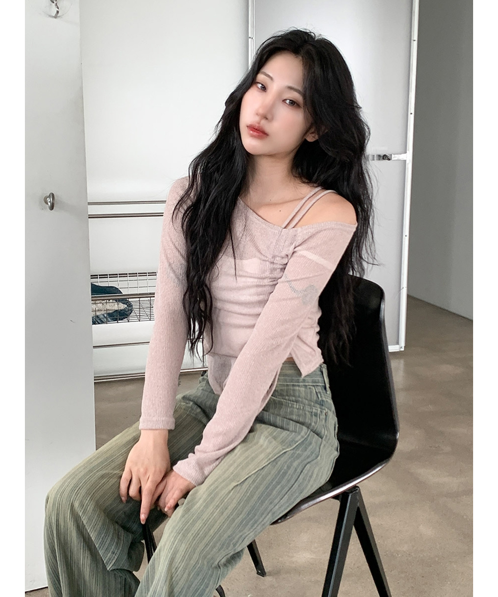 긴팔 티셔츠 모델 착용 이미지-S1L20